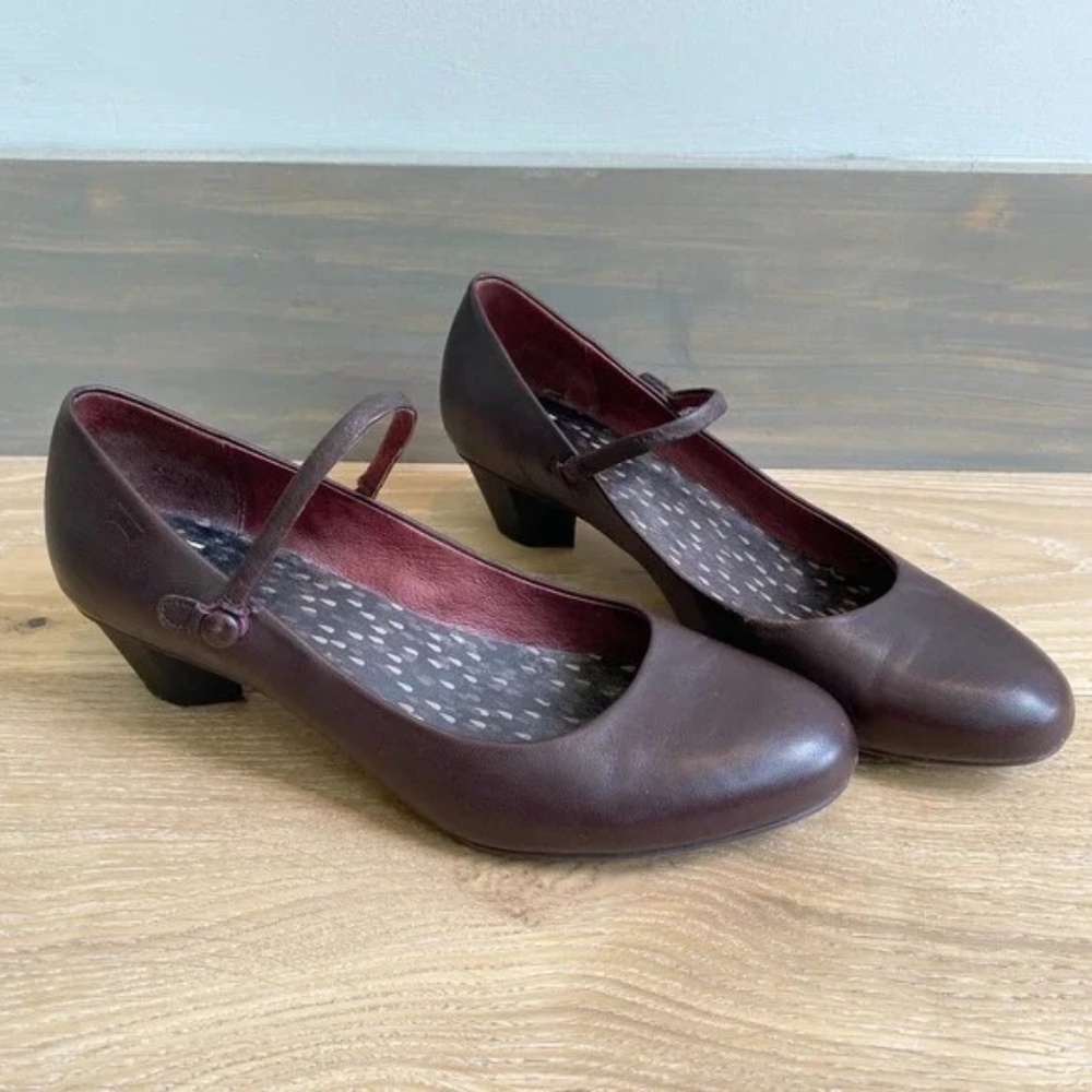Camper Helena Leather Mary Jane Pump - Size 41 Brown